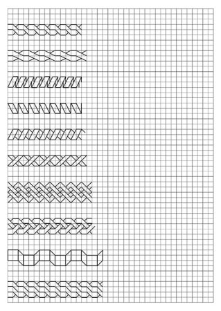 Узоры в тетради в клетку