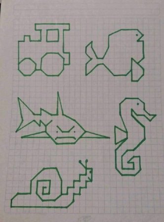 Рисунки для срисовки карандашом в клетку