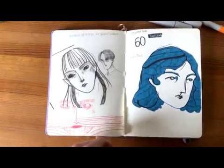 Рисунки Ксении Куприковой в скетчбуке