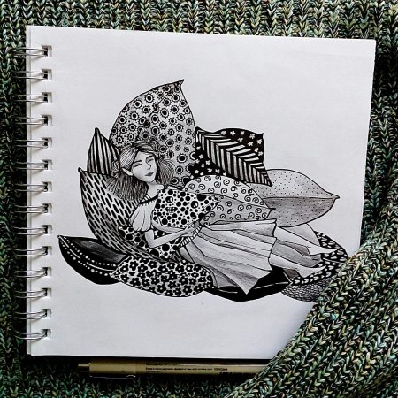 Ксения Куприкова рисунки в скетчбуке