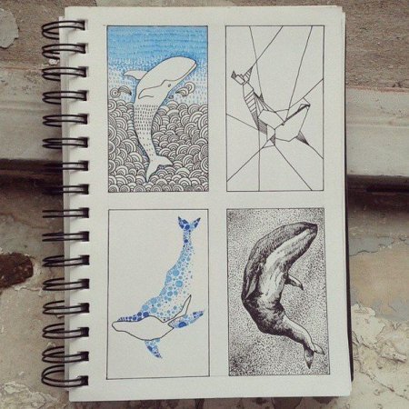 Скетчбук. Киты