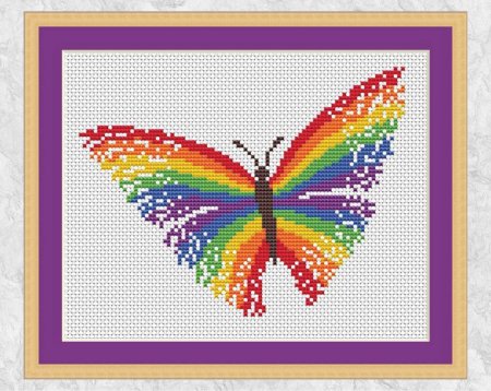 Рисунок по клеткам бабочка