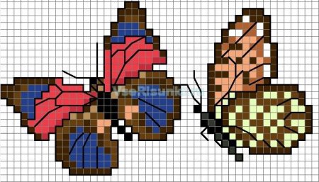 Вышивание крестиком бабочка