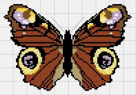 Вышивка крестом маленькие бабочки