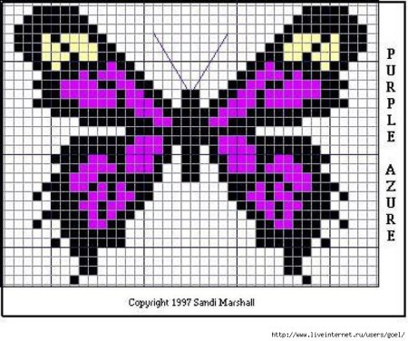 Бабочка вышивка крестом простая