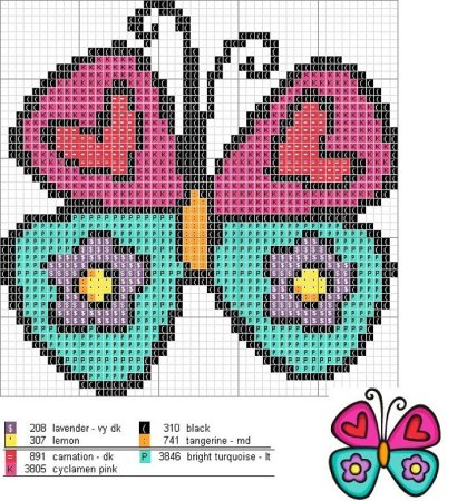 Бабочка по пикселям