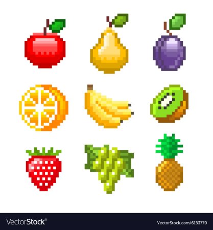 Рисунки по клеточкам фрукты и овощи и ягоды (46 фото)