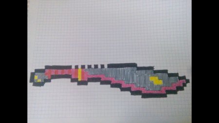 Ножи по клеточкам в тетради