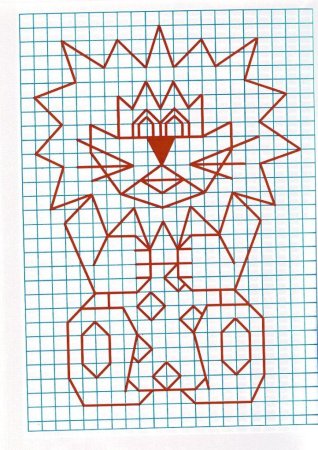 Рисунки по клеточкам ручкой