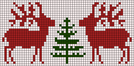 Рисунки по клеточкам новогодние