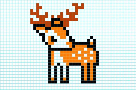 Рисунки по клеточкам новогодние