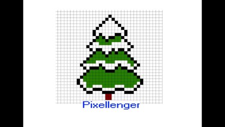 Рисунки по клеточкам к новому году