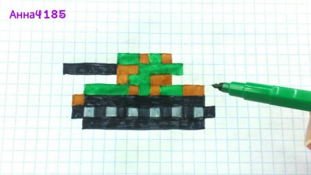 Рисование по клеткам танк