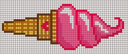 Рисование по клеткам еда