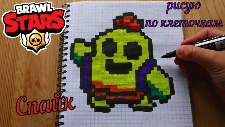 Рисование спайка по клеточкам