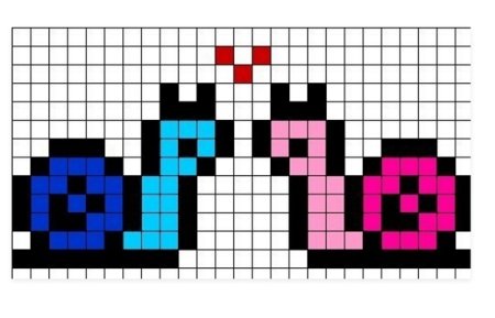 Очень маленькие рисунки по клеточкам