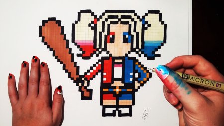 Харли Квинн по клеточкам