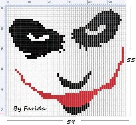 Рисование по клеточкам Джокера