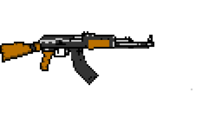 АК 47 вид сбоку пиксель