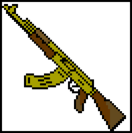 АК 47 вид сбоку пиксель