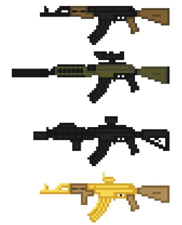 АК 47 пиксель арт