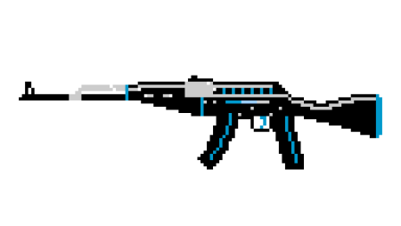 АК 47 вид сбоку пиксель