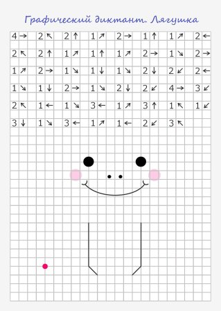 Рисование по клеточкам по стрелочкам