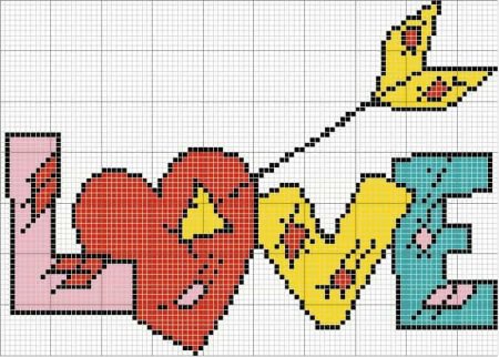 Вышивка крестом надписи