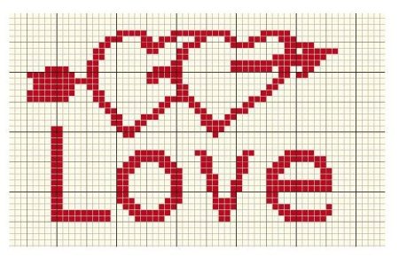 Рисунки по клеточкам в тетради любовные