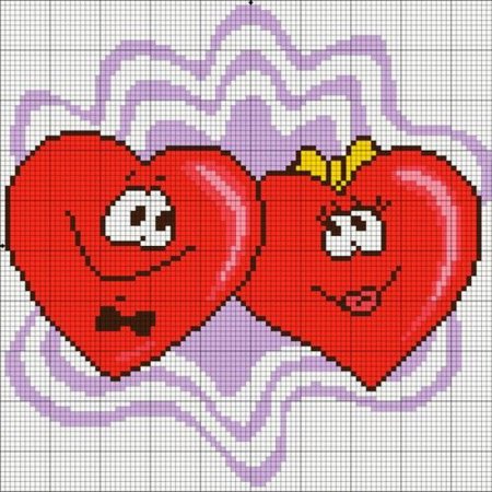 Вышивка крестом день Святого Валентина