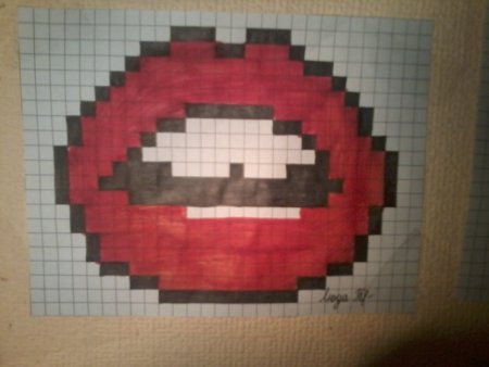 Губы по клеточкам