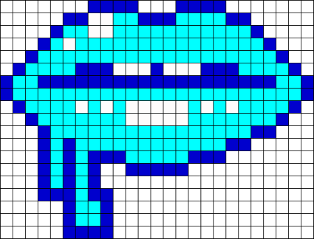 Рисунки по клеточкам губы с языком