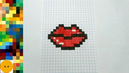 Губы по клеткам