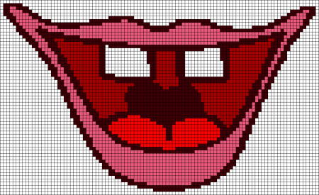 Рисунки по клеткам губы