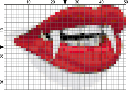 Губы вышивка крестиком
