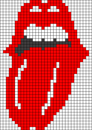 Радужный глаз по клеточкам