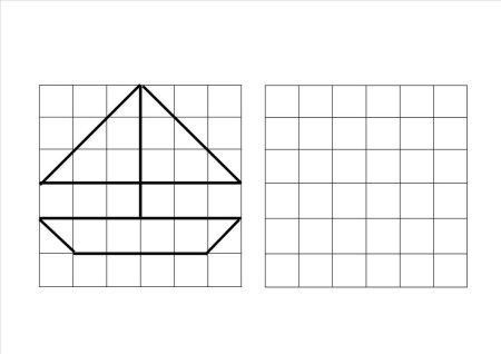 Копирование по клеточкам для дошкольников