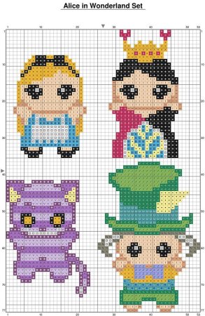 Схемы термомозайки для девочек