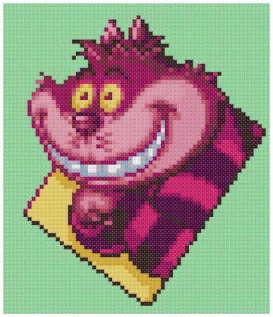 Чеширский кот схема вышивки крестом