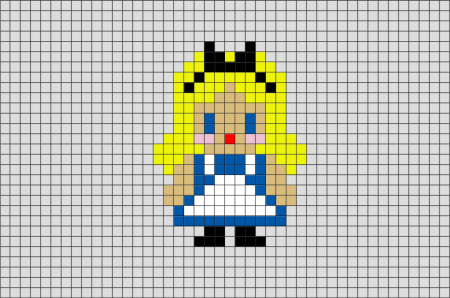 Alice in Wonderland Pixel Art