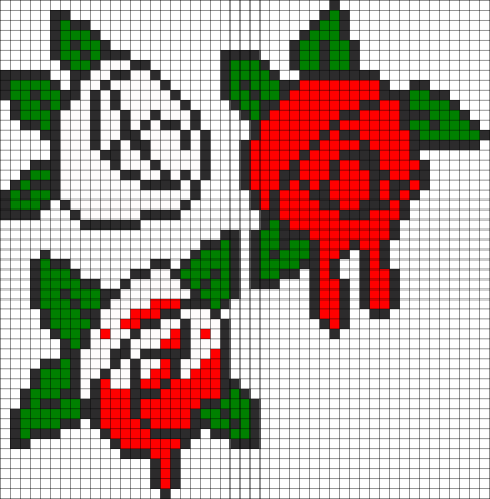 Кролик Алиса в стране чудес схема крестиком