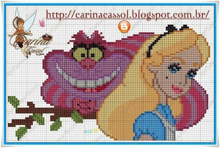 Схемы прямого плетения Алиса в стране чудес