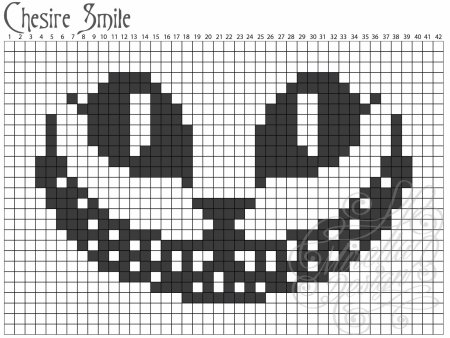 Чеширский кот вышивка схема