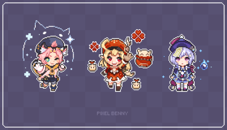 Пиксельный Genshin Impact