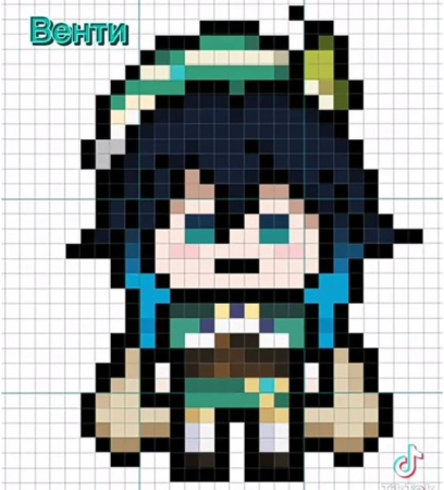 Пиксельная Геншин Импакт