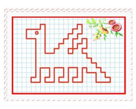 Рисунки по клеточкам для детского сада