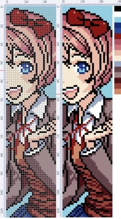 Пиксельная Моника доки доки