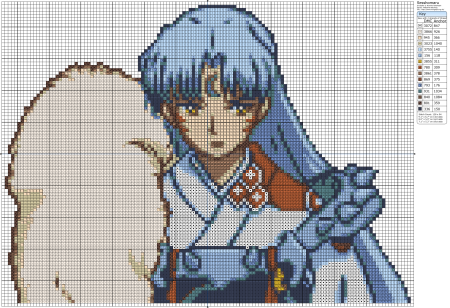 Вышивание крестиком аниме Евангелион