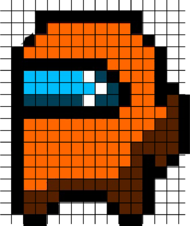 Пиксель арт в тетради в клетку