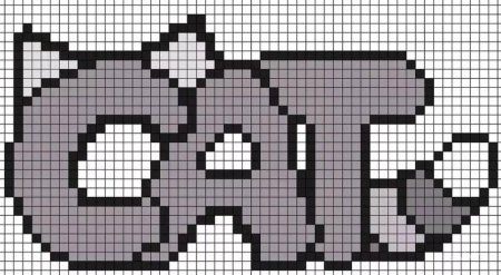 Рисунки по клеточкам котики